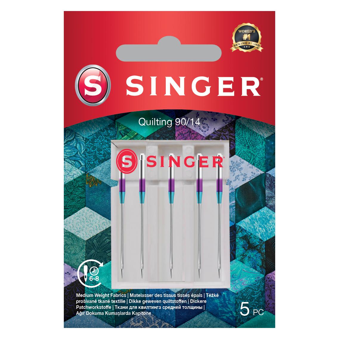 Singer QUILTING Nähmaschinennadel, 90/14, 5er Pack (250054203)