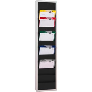 Eichner Werkstattplaner 9019-00201-100, für 10x A4, einreihig, aus Metall, schwarz, 31,5 x 128 cm