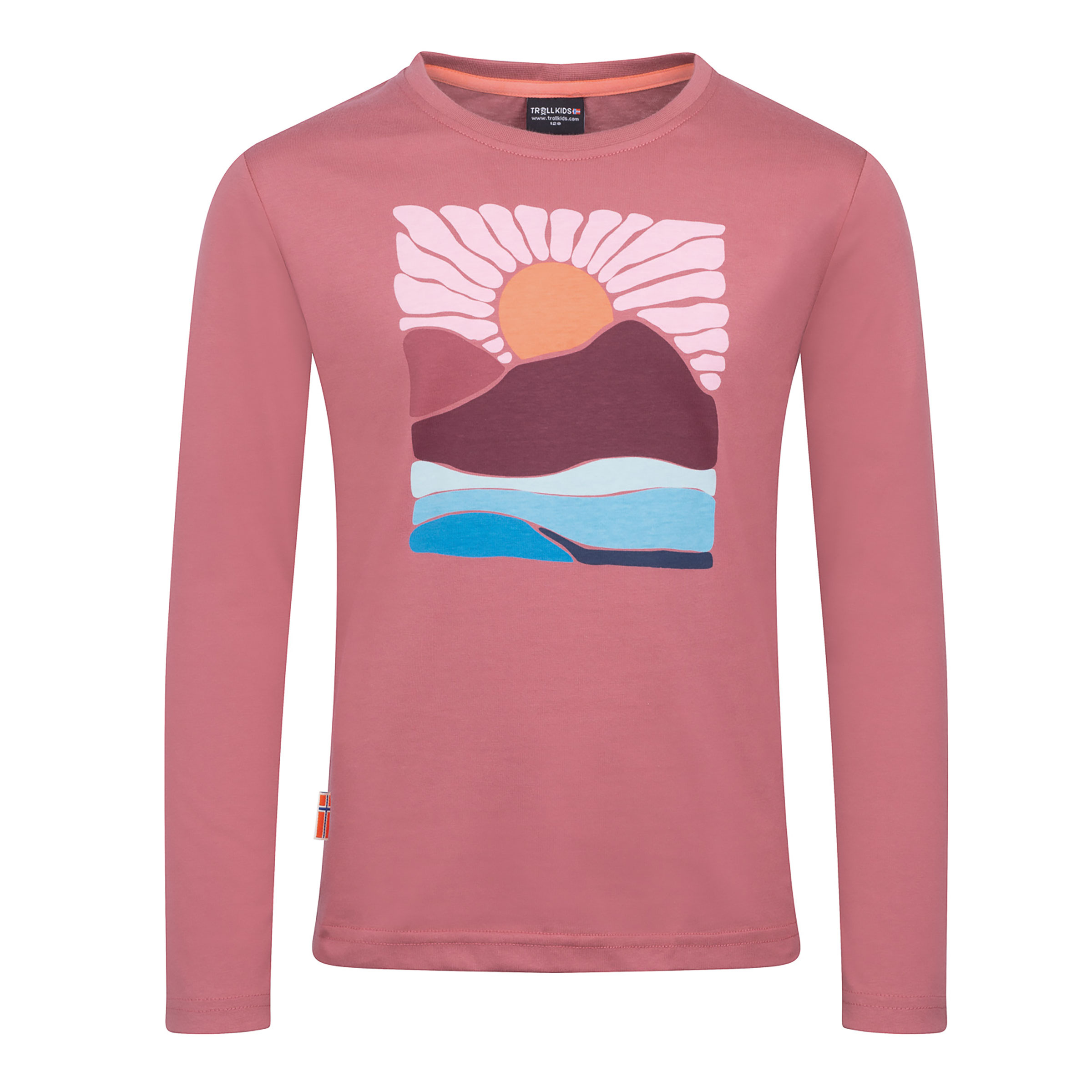 Trollkids Falketind Kinder Longsleeves frozen berry Größe 104 Lifestyle Widerstandsfähig