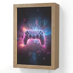 WANDLEUCHTE Controller - Neon - Explosion - Abstrakt Wandlampe 20x30 cm Wandlampe