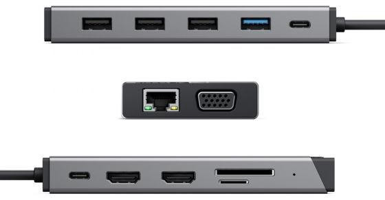Alogic USB-C PD DV3 Docking Station voor drie beeldschermen