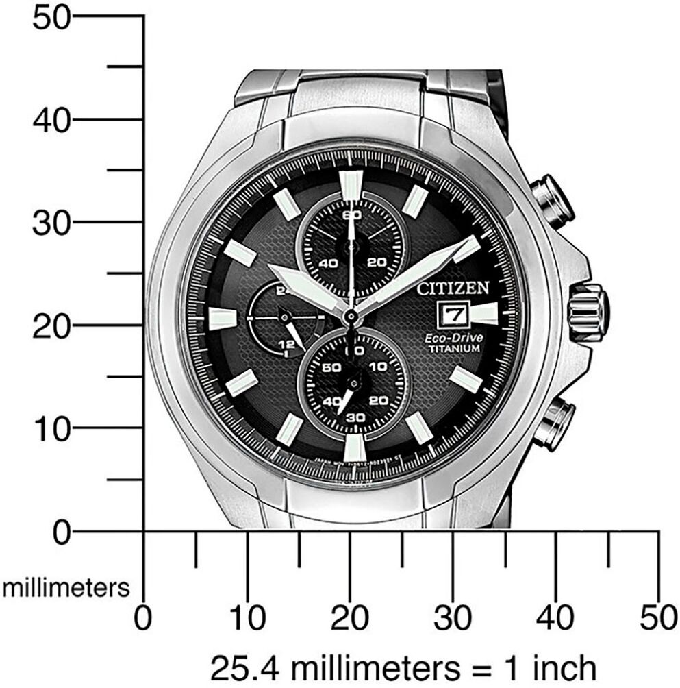 Chronograph CITIZEN, silber (silberfarben, schwarz, schwarz), Armbanduhren, Herren, silberfarben, Chronograph, Armbanduhr, Herrenuhr, Solar, Stoppfunktion, Titan, Saphirglas
