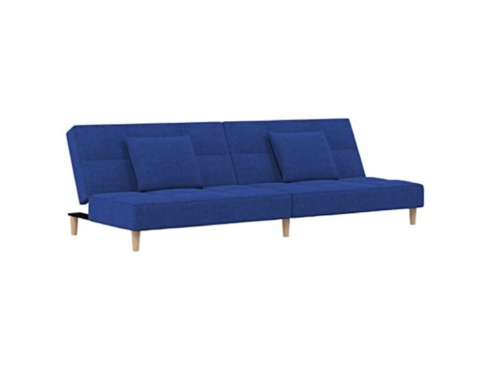 GHVBNMF Schlafsofa 2 Sitzer Klappbar Stoff Couch Blau mit 2 Kissen Vielseitige 2-in-1 Klappcouch für Wohnzimmer und Gästezimmer, inklusive 2 Kissen und verstellbarer Rückenlehne.
