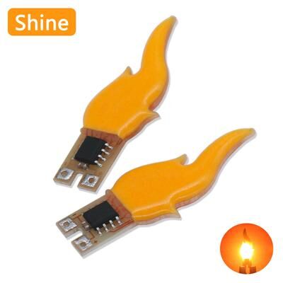 Inspire Daily Merch COB Flickering Flame LED Candle Light Realistic Warm Flashing Fire Lamp Beads For DIY Projects 5 Pcs