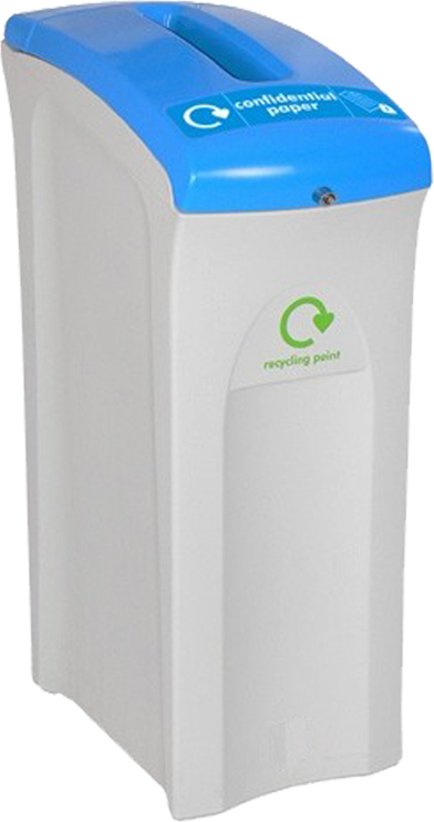 Mini Confidential Paper Environbin, 82 Liter - Grau, Blau