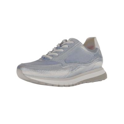 Sneaker GABOR COMFORT "Gabor Comfort Sneaker Leder/Textil", Damen, Gr. 40, azur, Leder, Textil, Schuhe Sneaker