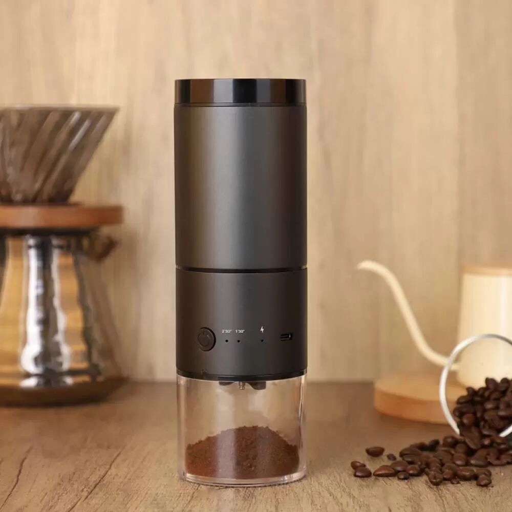 INF Moulin à café électrique portable - Moulin à meules rechargeable avec réglages ajustables