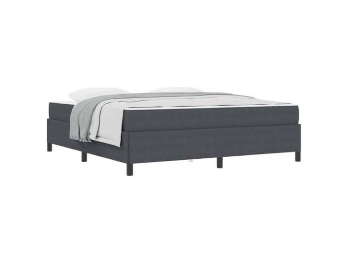 KKgypkn Bettrahmen mit Matratze 180x200 Dunkelgrau Stoff, Bettgestell mit Matratze 180x200 cm, modernes Bett mit Taschenfederkernmatratze und Holzwerkstoff
