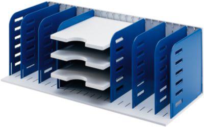 styro® Sortierstation Styrorac, 8 Trennwände + 3 Tablare, flexible Aufteilung, blau