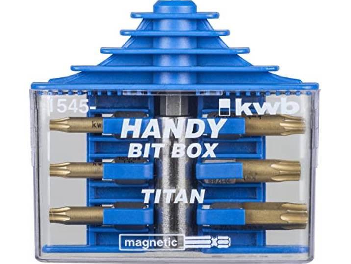 KWB Mobiele telefoon bitbox, titanium genitreerd, 7-delig, Tamper Torx, 1545-00