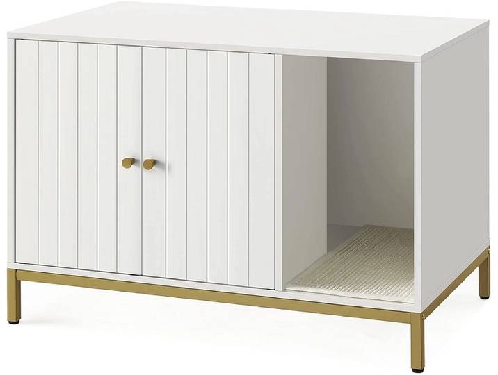 Katzen-Toilettenhaus SONGMICS CAT 2 Türen 50x80x55cm weiss