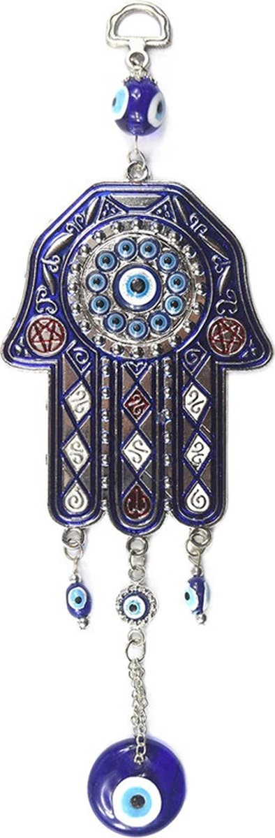 Achilles Perzische Decoratie - Blauw Boos Oog Hangend Decoratiestuk
