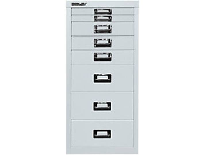 Bisley Schubladenschrank 8 Schübe Lichtgrau 279 x 380 x 590 mm