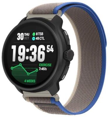 Everyday Crate Suunto Race 2 Nylon Watch Band Wild Path Hook And Loop Adjustable Sport Strap blue Grey