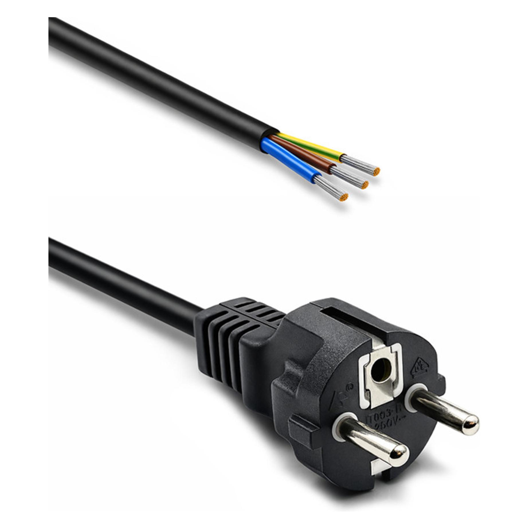 Qoltec Kabel HD5VV-F 3G0,75mm2 CEE 7/7 (E/F) Stecker,Leitungen PVC (1.80 m, CEE 7/7) (54596)