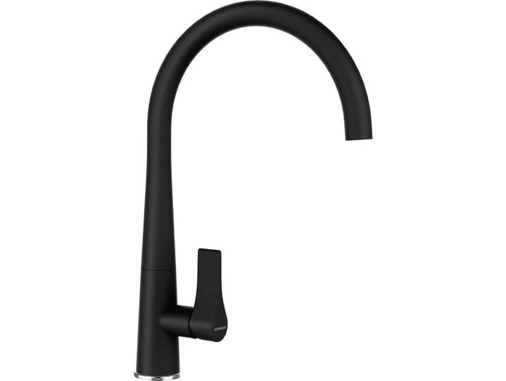 Schock Küchenarmatur Gota, Schwarz, Metall, 36.8 cm, schwenkbarer Auslauf 360°, flexible Anschlussschläuche, Küchen, Küchenausstattung, Küchenarmaturen