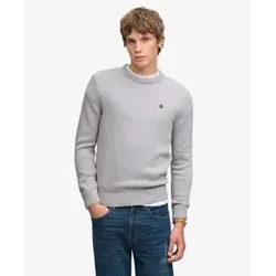 Superdry für Herren. M6110717A Preppy Cotton Pullover grau (S), Lässig, Stoff