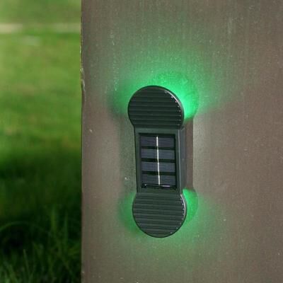 United Solar Powered Garden Wall Light Colorful Waterproof Solar Wall Light Outdoor With LED colorful Light