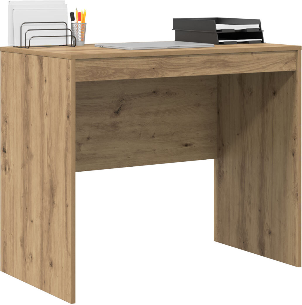 17 Stories Writing Desk Particle Board Artisan Oak 76cm H x 90cm W x 50cm D