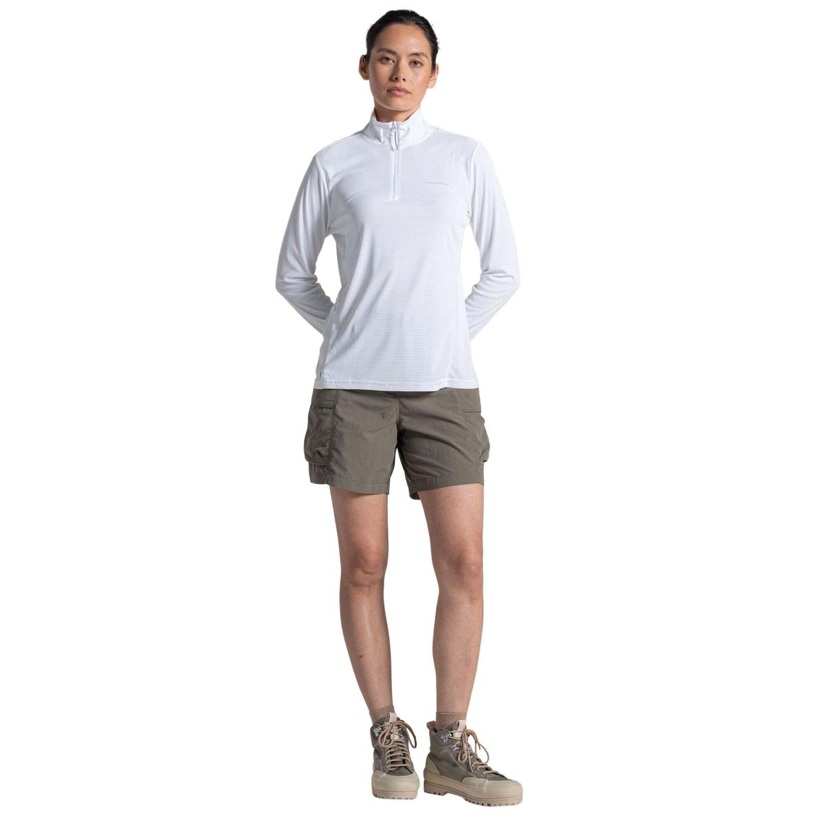 Craghoppers Nosilife Solarshield+ Half Zip Top white (900) 38 CWT1405 900 12L