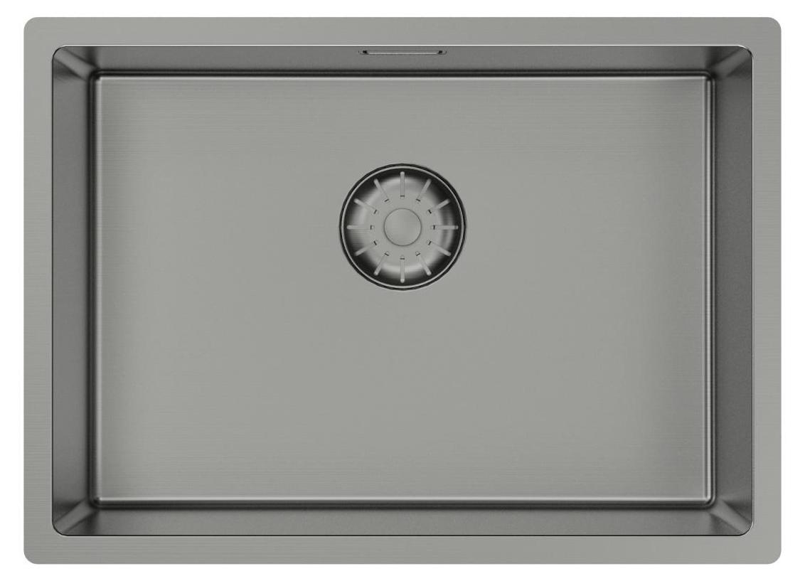 Küchenspüle 50x35 cm PVD Gun Metal platzsparend PCM5035-61 Pure.Sink