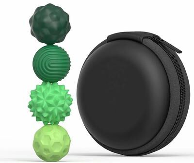 Uplift Treasures Magnetic Silicone Sensory Fidget Balls green (4 Pcs)