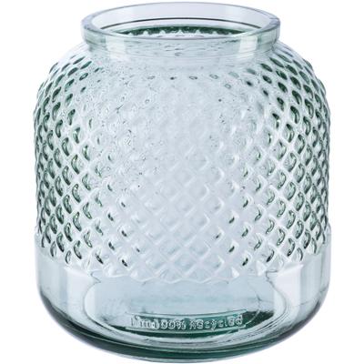 Dekovase CREATIV HOME "Vase", grün, H:19cm Ø:19cm, Vasen, mit durchbrochenem Design