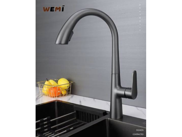 Robinet de cuisine, robinet caché télescopique universel extractible froid et chaud, accessoires de cuisine, robinet de cuisine en acier inoxydable