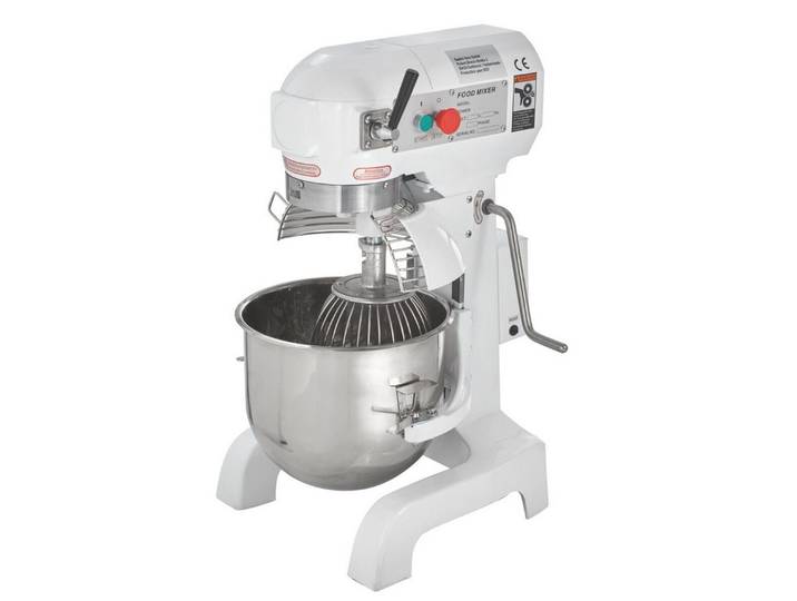 GastroHero Küchenmaschine Planetenrührwerk 20 Liter - Teigknetmaschine, 750 W, 20 l Schüssel, Überhitzungsschutz, Schutzgitter, 3 Geschwindigkeitsstufen