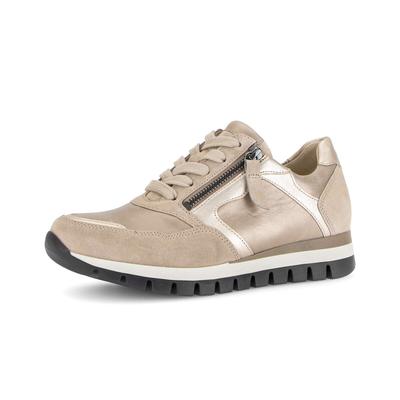 Sneaker GABOR "Sneaker low", Damen, Gr. 38, beige, Schuhe Sneaker