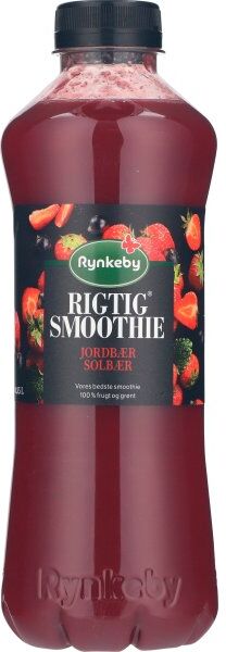 Rynkeby Rigtig Smoothie Jordbær/solbær 0,85 L
