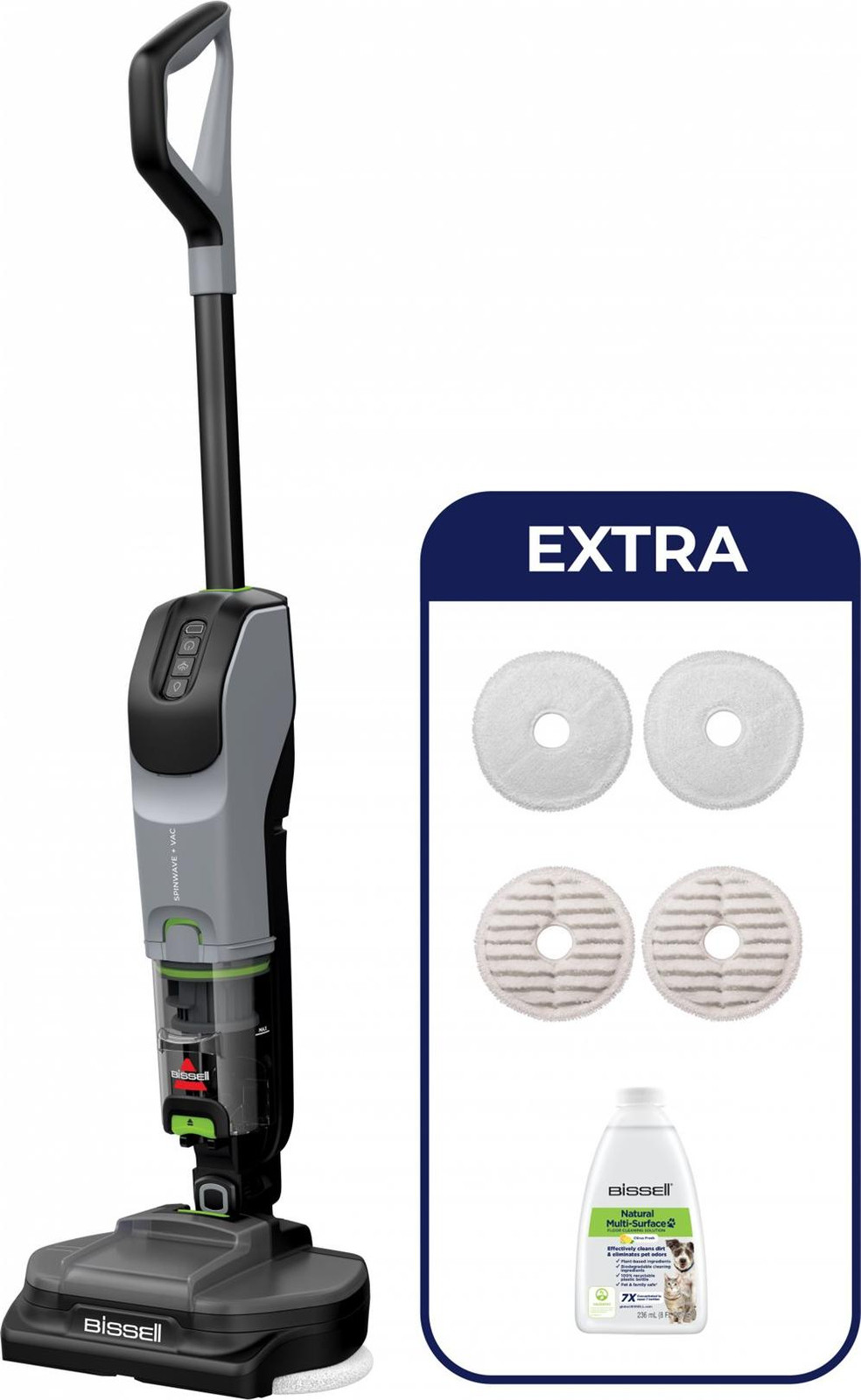 Bissell SpinWave VAC + Pet Pro 3898N zwart