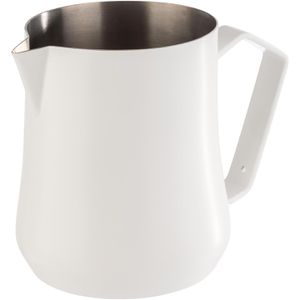 APS Milchkännchen Milch-/Universalkanne, 350 ml, aus Edelstahl, weiß, zum Aufschäumen