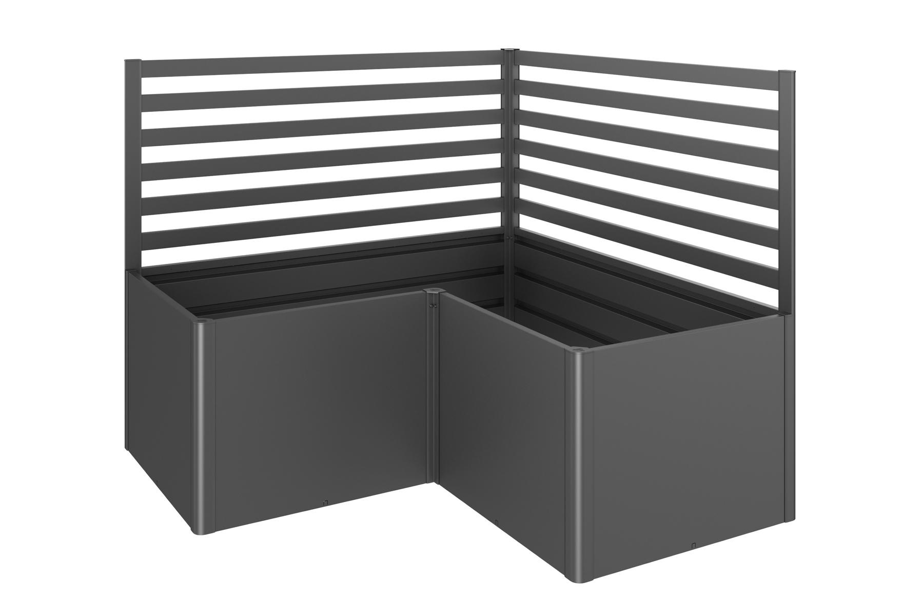 BIOHORTGARTE Rankgitter (2Stk) für L-Form L200/L2x1 dunkelgrau 16925219
