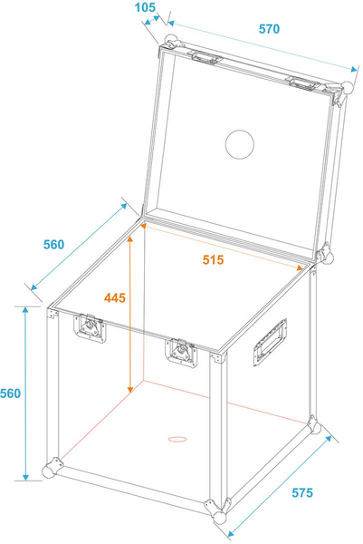 Roadinger Flightcase Mirror Ball 50cm