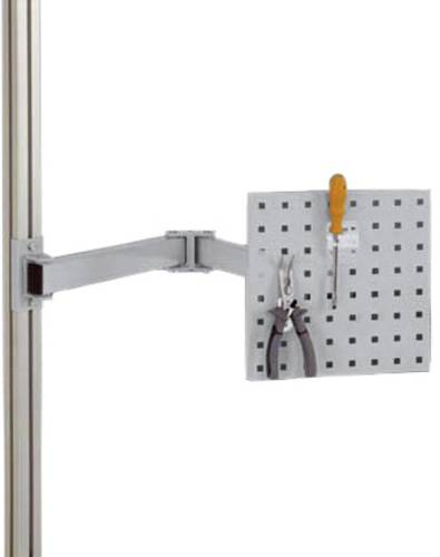 Manuflex ZB8232.9006 Werkzeugträgerplatte für CANTOLAB und ALU, BxH 305 x 305 mm, mit Doppelgelenk-Schwenkausleger