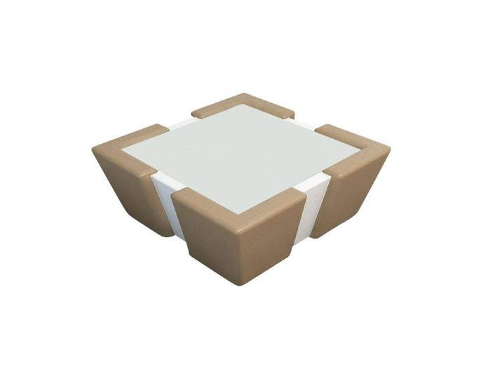 Sofa Dreams Couchtisch Leder Apollonia Tisch mit Sicherheitsglasplatte 12mm