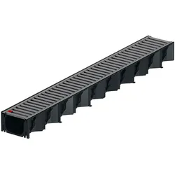 1m ACO Self® Hexaline 2.0 Entwässerungsrinne mit Stegrost Edelstahl elektropoliert