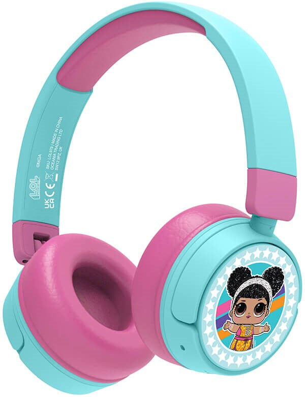 OTL Trådløst Børne Headset On-Ear 85-95dB - L.O.L Surprise - Lyserød / Turkis