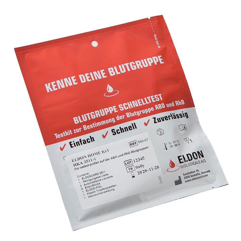 Blutgruppe Schnelltest-AB0+RhD 1 St Test