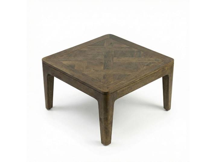 Livetastic Couchtisch, Natur, Holz, Mangoholz, massiv, quadratisch, eckig, 60x32x60 cm, Wohnzimmer, Wohnzimmertische, Couchtische
