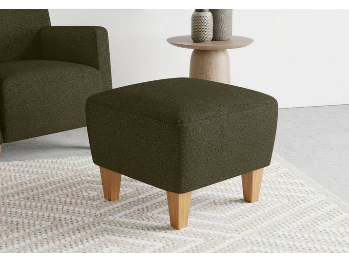 Polsterhocker SIT & MORE Bosse , grün (khaki), B:56cm H:46cm, Hocker, Polsterhocker