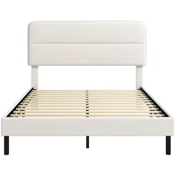 BETTGESTELL Polyester Sperrholz Beige
