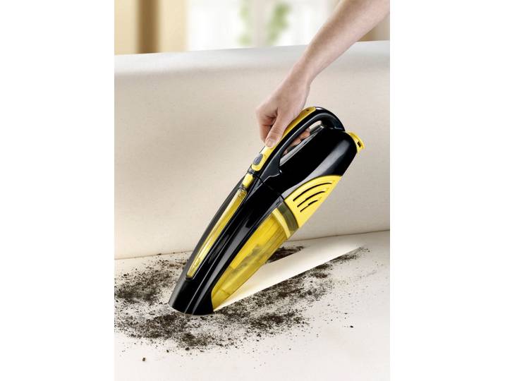 Akku-Handstaubsauger 2-in-1, Schwarz/Gelb