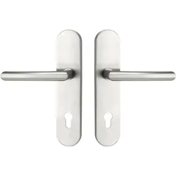Marchesi, Türgriff + Türgarnitur, Türbeschlag Arc Türgriff auf Schild PZ 88, höhe 16mm Ohne Kzs Edelstahl matt (Türgriff)