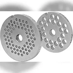 WOLFCUT Fleischwolfscheibensatz 3 mm + 6 mm Bohrung kompatibel mit allen gängigen Fleischwolf Marken Größe 5