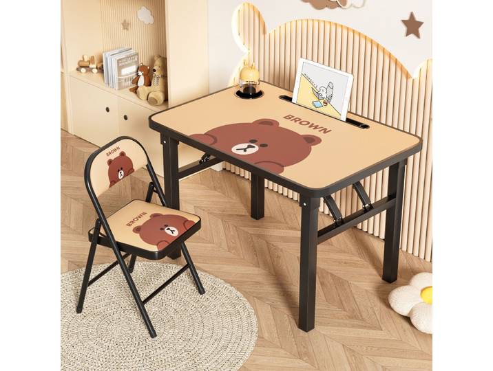 Bureau simple pour la maison, table d'écriture, bureau pour les devoirs des enfants, ensemble chaise et table, table d'étude pliable simple