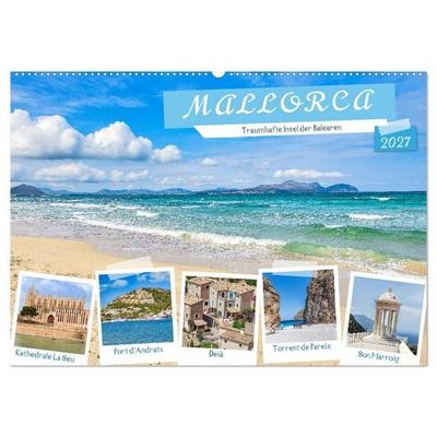 Mallorca - Traumhafte Insel der Balearen (Wandkalender 2027 DIN A2 quer), CALVENDO Monatskalender