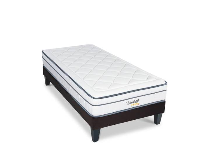 Ensemble matelas sommier bois 90x190