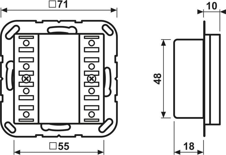 Jung KNX Aanraaksensor-module A5072TSM, 2-voudig, standaard